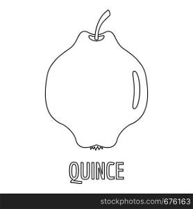 Quince icon. Outline illustration of quince vector icon for web. Quince icon, outline style.