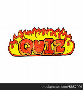 quiz sign cartoon