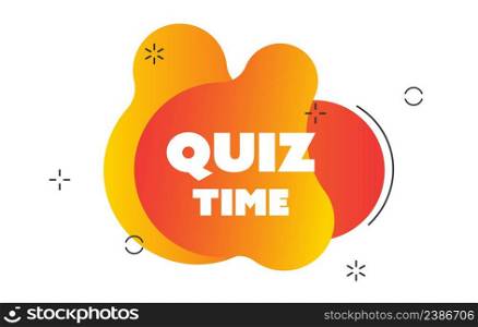 Quiz time logo, concept of questionnaire show sing, question competition.. Quiz time logo, concept of questionnaire show sing