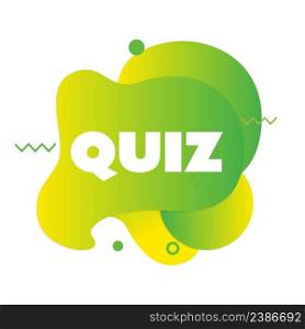 Quiz vector logo isolate on white, questionnaire icon, poll sign, flat bubble speech symbols, concept of social communication. Quiz vector logo isolate on white, questionnaire icon, poll sign, flat bubble speech symbols