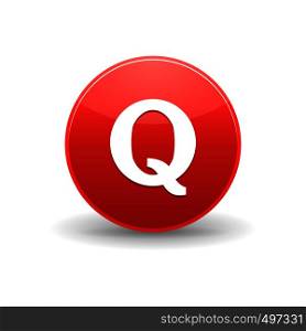 Quora icon in simple style on a white background. Quora icon, simple style