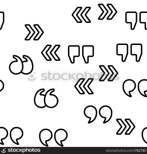 Quotation Marks, Inverted Commas Vector Color Icons Seamless Pattern. Quotation, Direct Speech Marks Linear Symbols Pack. Writing System Punctuation. Opinion Expressing Quotemarks Illustration. Quotation Marks, Inverted Commas Vector Seamless Pattern