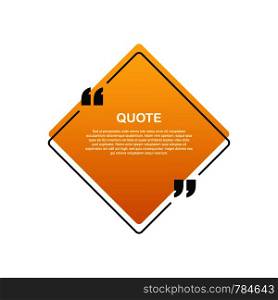 Quote background . Creative Modern Material Design Quote template. Vector stock illustration.