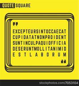 Quote speech text box. Quote form, speech text box. Vector illustration.
