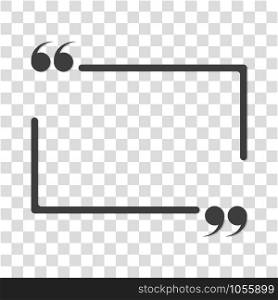 Quotes icon sign isolated on background. Vector