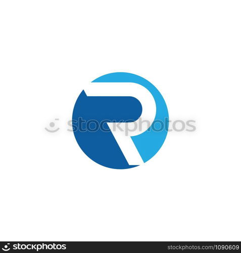 R Letter Arrow vector illustration icon Logo Template design