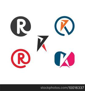 R letter icon business vector design  template