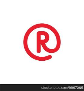 R letter icon business vector design  template