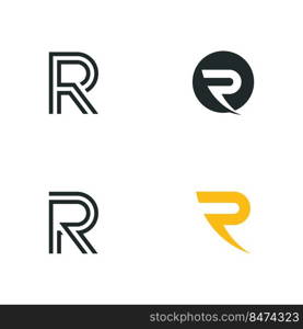 R Letter initials Logo vector template