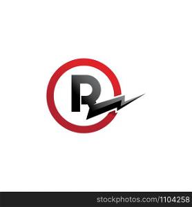 R letter logo and vector icon design template element