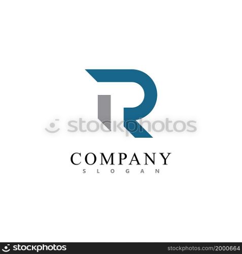 R Letter logo icon vektor template desain