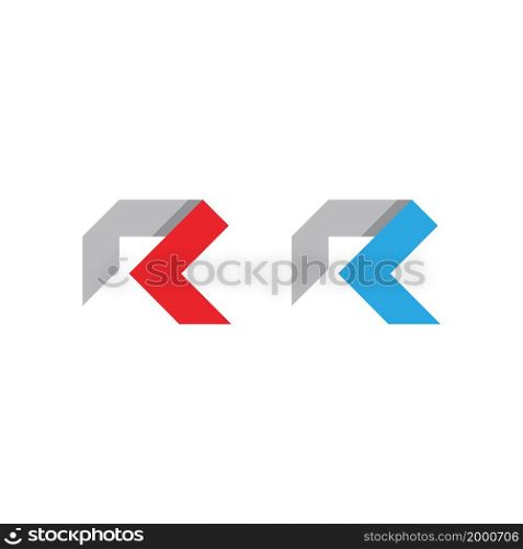 R Letter logo icon vektor template desain