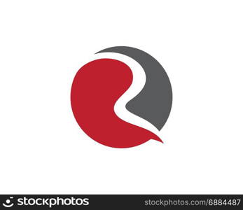 R Letter Logo Template vector icon illustration