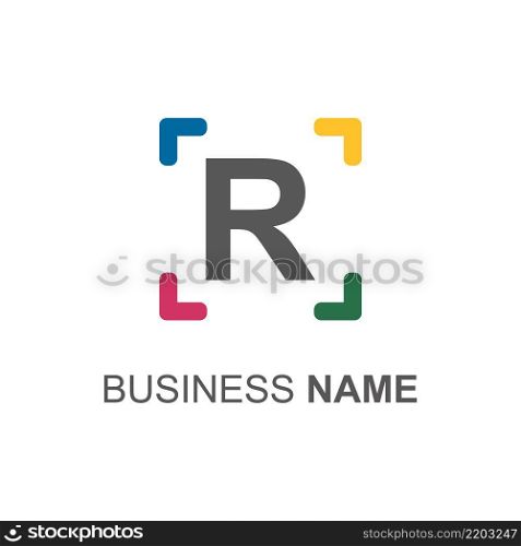 R letter logo vector template