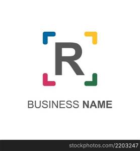 R letter logo vector template