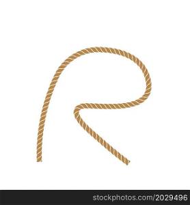 R letter rope vector icon illustration design template