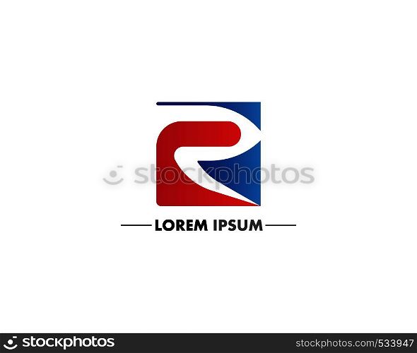 R Letter vector illustration icon Logo Template design