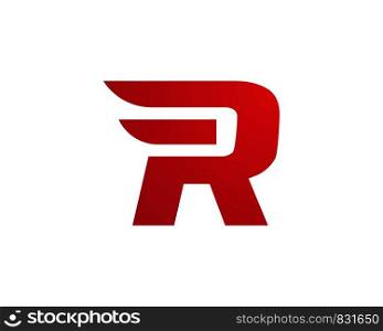 R Letter wing Logo Business Template Vector icon