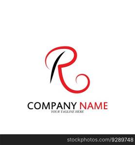 R logo business company icon vector illustration template design