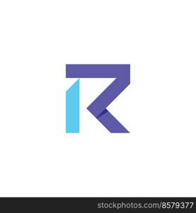 R Uppercase Initial Logo Design Template Vector Illustration