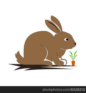 Rabbit cartoon icon illustration
