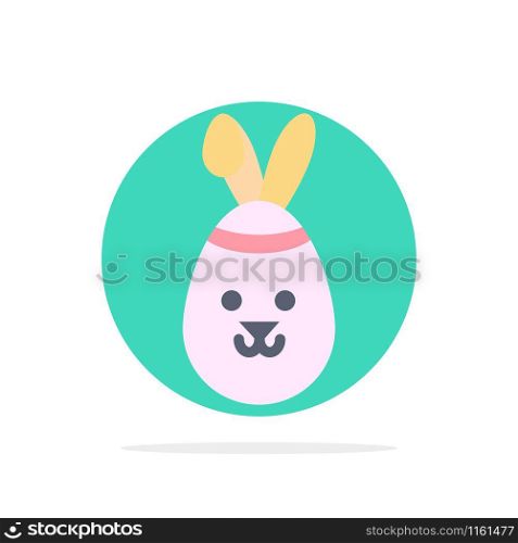 Rabbit, Easter, Bunny Abstract Circle Background Flat color Icon