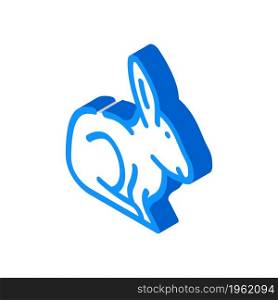 rabbit farm animal isometric icon vector. rabbit farm animal sign. isolated symbol illustration. rabbit farm animal isometric icon vector illustration