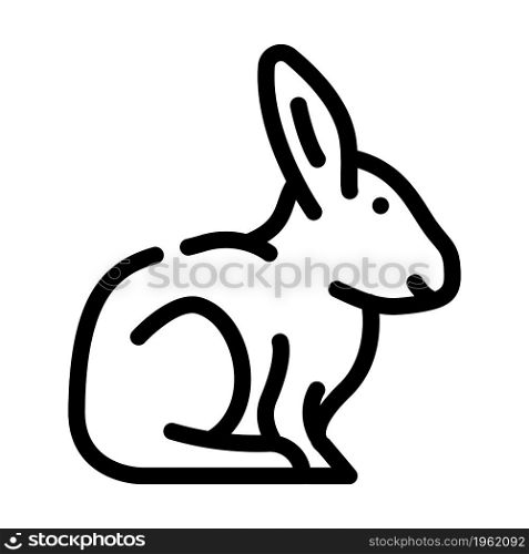rabbit farm animal line icon vector. rabbit farm animal sign. isolated contour symbol black illustration. rabbit farm animal line icon vector illustration