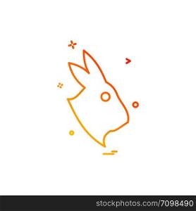 Rabbit icon design vector