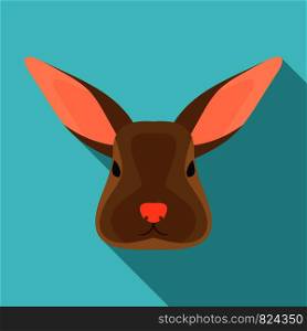 Rabbit icon. Flat illustration of rabbit vector icon for web design. Rabbit icon, flat style