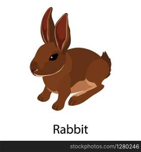 Rabbit icon. Isometric illustration of rabbit vector icon for web. Rabbit icon, isometric style