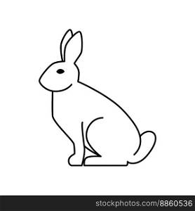 Rabbit icon vector design template.