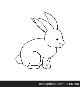 rabbit icon vector illustration symbol design