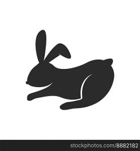 Rabbit illustration vector flat design template eps 10