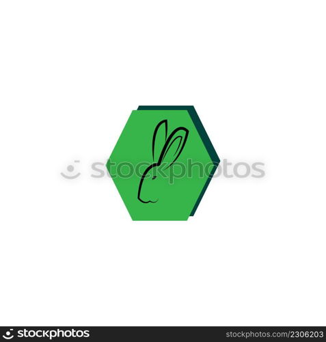 rabbit logo design vector illustration image