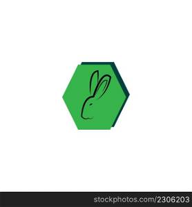rabbit logo design vector illustration image