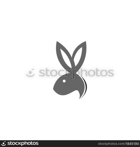 Rabbit logo icon design vector template illustration