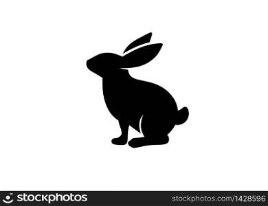 Rabbit logo isolated on white background. Rabbit icon in trendy design style