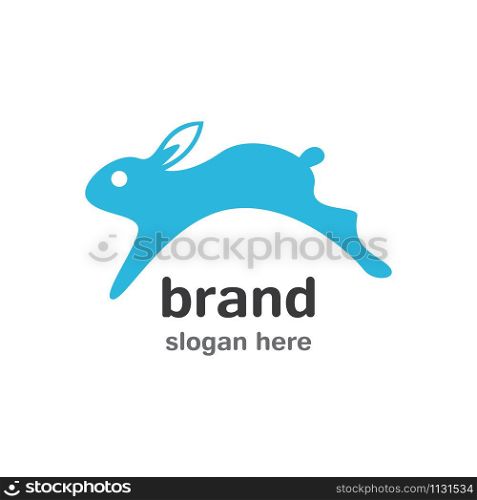 Rabbit Logo template vector icon illustration design