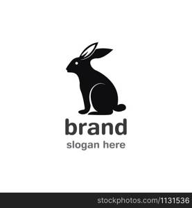 Rabbit Logo template vector icon illustration design