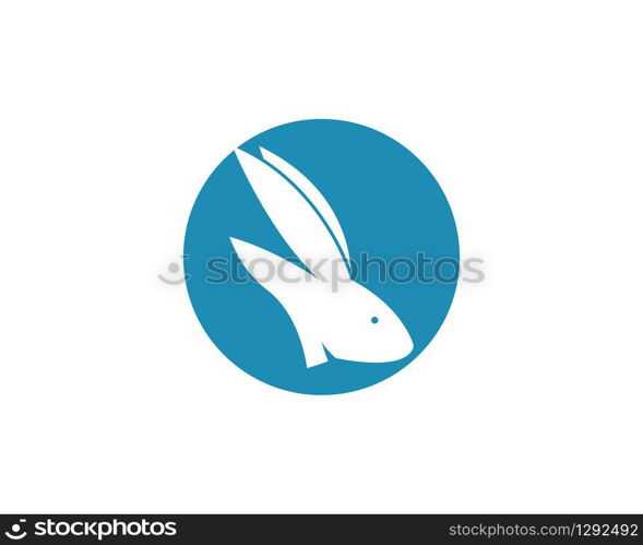 Rabbit Logo template vector icon illustration design