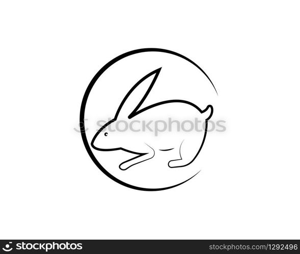 Rabbit Logo template vector icon illustration design