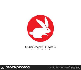 Rabbit Logo template vector icon illustration design