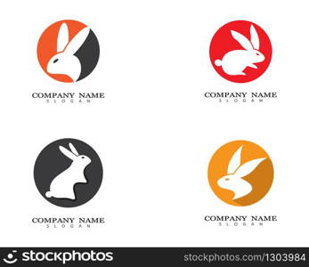 Rabbit Logo template vector icon illustration design