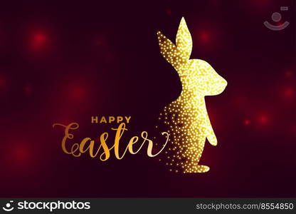 rabbit made with sparkles happy easter background