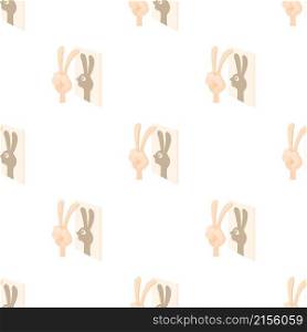 Rabbit, shadow puppet pattern seamless background texture repeat wallpaper geometric vector. Rabbit, shadow puppet pattern seamless vector