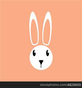Rabbit Silhouette. Easter. Bunny head