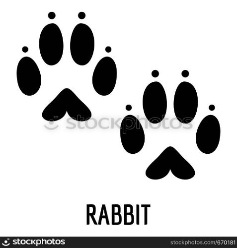 Rabbit step icon. Simple illustration of rabbit step vector icon for web. Rabbit step icon, simple style