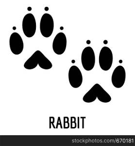 Rabbit step icon. Simple illustration of rabbit step vector icon for web. Rabbit step icon, simple style