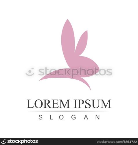 Rabbit template vector icon illustration design